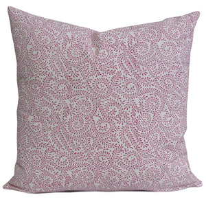 Pink Jasmine ~ Block Printed Cushion