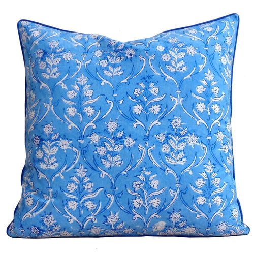 Shaira ~ Block Printed Cushion Piped Edges