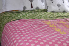 Load image into Gallery viewer, Aadvika Vintage Kantha Quilt | (QUEEN-KING)