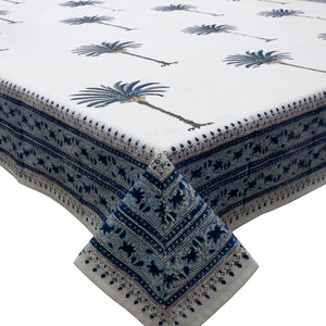 Imperial Blue Palm ~ Tablecloth