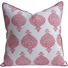 Load image into Gallery viewer, Aakesh ~ Block Printed Cushion Piped Edges