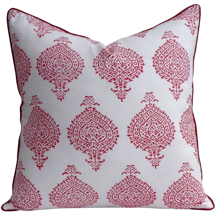 Aakesh ~ Block Printed Cushion Piped Edges