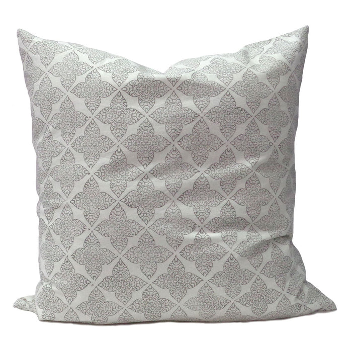 Morocco Grey ~ Block Printed Cushion