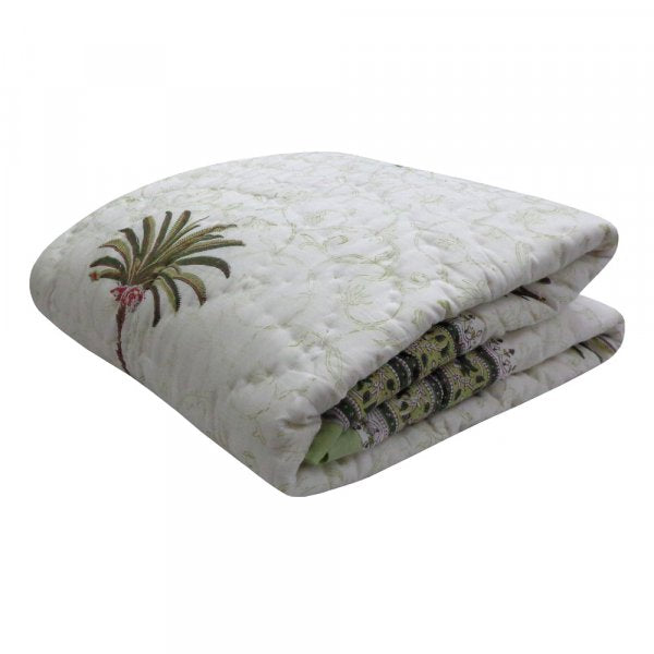 Cot Quilt ~ Cocos Green Palm