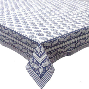 Anaya Indigo & White Tablecloth  (10~12 Seater)