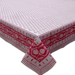 Strawberry Booti ~ Tablecloth  (8 ~ 10 Seater) Square