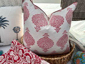 Aakesh ~ Block Printed Cushion Piped Edges