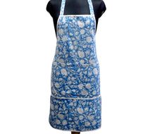 Load image into Gallery viewer, APRON - AQUA FLORAL